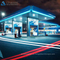 Estación de peaje personalizada Techo de acero Techo de gasolina Estructura de la estación de servicio